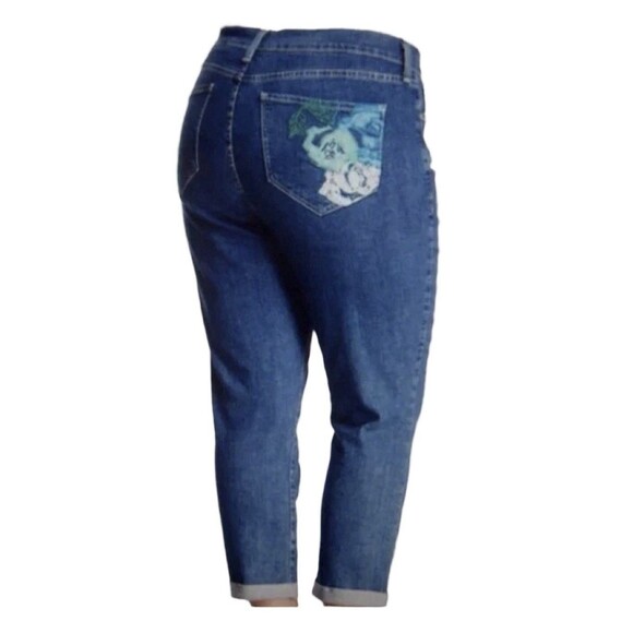 NYDJ Kendall Ankle Embroidered Pockets Not Your Daughter Jeans Women’s 4 Petite - Picture 1 of 12
